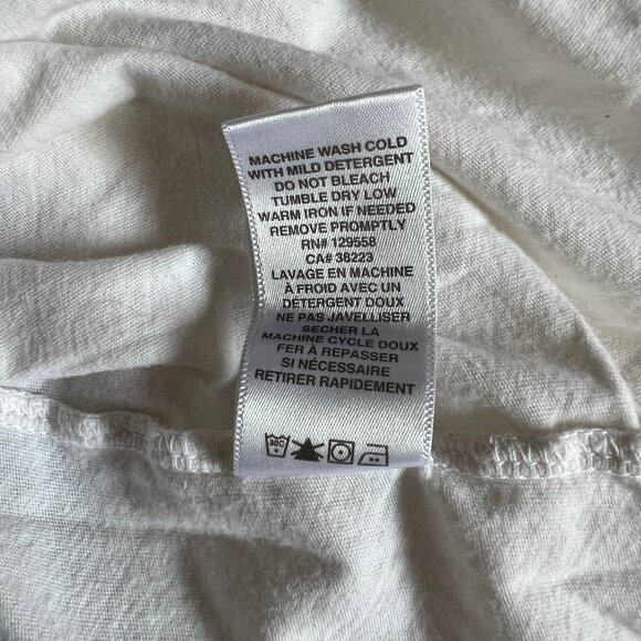 Anthropologie Sol Angeles Red Lips Graphic Tee Cream Soft Casual T-Shirt | Sz M - Picture 10 of 10